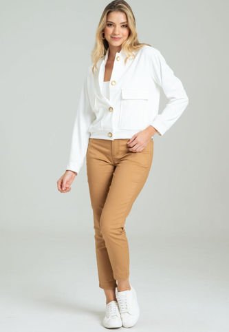 Pantalon Dril Skinny Cinco Bolsillos Beige Ragged Pf21310016 Ragged