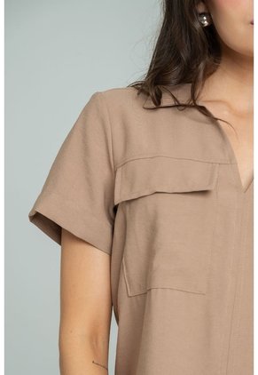 Blusa Kenia Beige Ragged Pf11113163