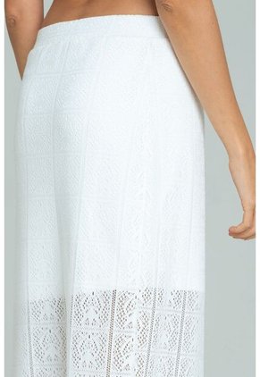 Falda Larga Jhaelyn Blanco Ragged Pf11320520