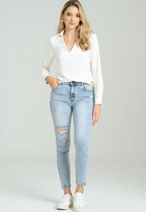 Jeans Skinny Nilo Azul Ragged Pf21350016