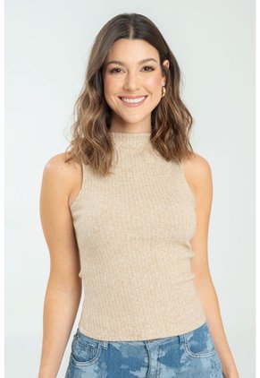 Top Rib Aline Beige Ragged Pf11112826