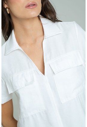 Blusa Kenia Blanco Ragged Pf11113163