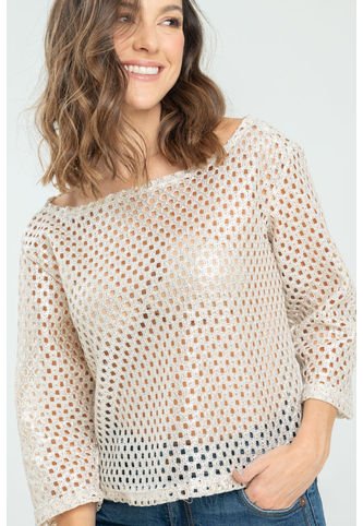 Blusa Tejida Brillo Plateado Ragged Pf11112840 Ragged