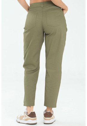 Pantalon Mom Cinco Bolsillos Verde Ragged Pf17310011