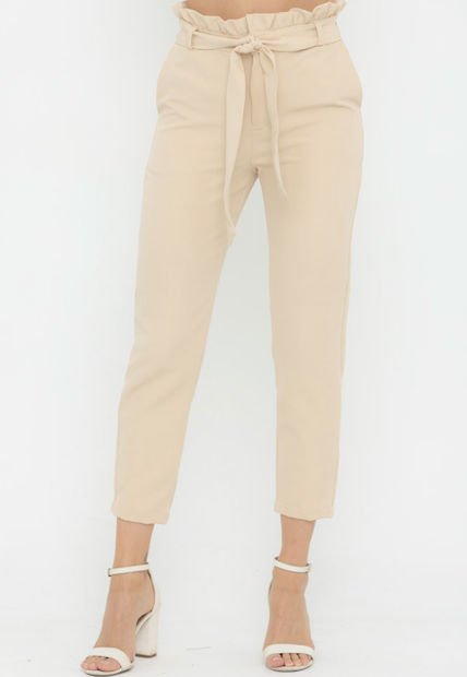 Pantalon Paper Bag Zafiro Beige Ragged Pf12310332