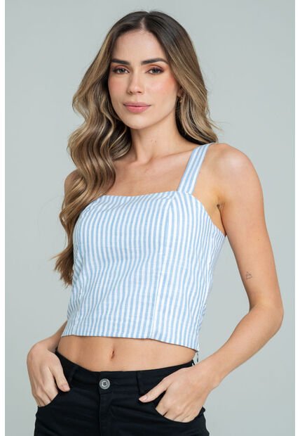 Blusa Mily Azul Ragged Pf11113098