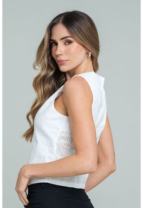 Chaleco Girlhis Blanco Ragged Pf11150052