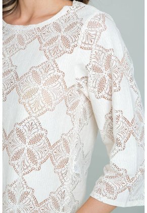 Blusa Mikonos Blanco Ragged Pf11113096