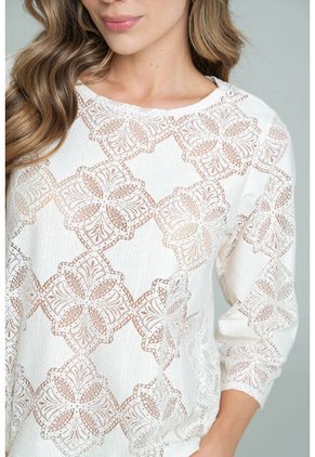 Blusa Mikonos Blanco Ragged Pf11113096