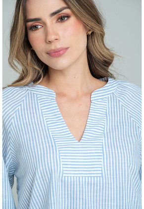 Blusa Macarana Azul Ragged Pf11113087