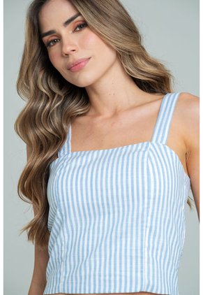 Blusa Mily Azul Ragged Pf11113098