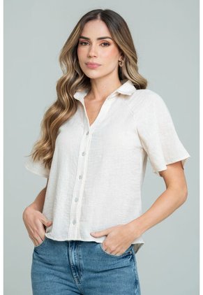 Camisa Mily Beige Ragged Pf11113080
