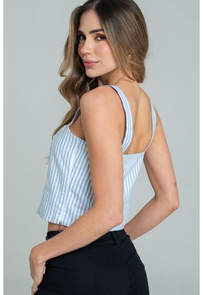 Blusa Mily Azul Ragged Pf11113098