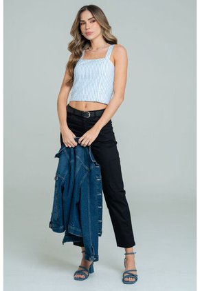 Blusa Mily Azul Ragged Pf11113098