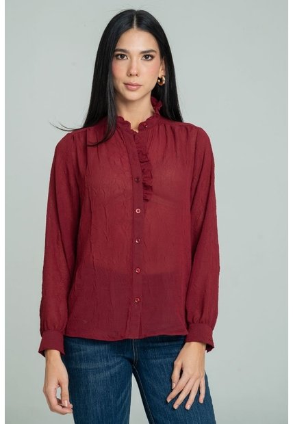 Camisa Ylenhia Rojo Ragged Pf12110882