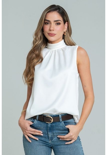 Blusa Nhievia Blanco Ragged Pf12110883