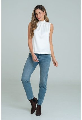 Blusa Nhievia Blanco Ragged Pf12110883