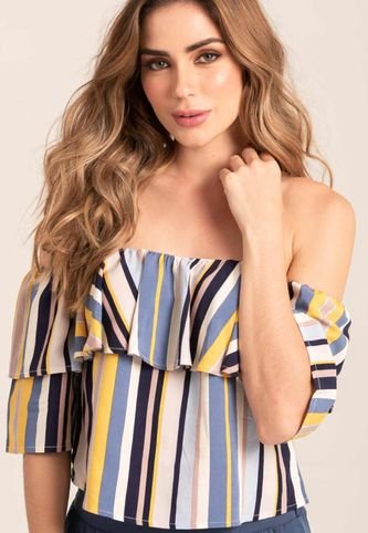 Blusa Malibu Azul Ragged Pf11112382 Ragged