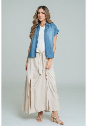 Falda Laura Beige Ragged Pf11320524