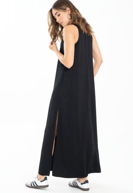 Vestido Atletico Largo Negro Ragged Pf11511262