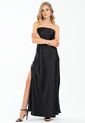 Vestido Straple Satin Negro Ragged Pf12510391 de Ragged