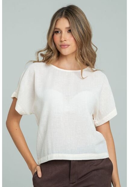 Blusa Amareo Beige Ragged Pf11113084