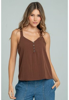 Blusa Vhana Café Ragged Pf11113109