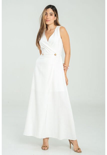 Vestido Becca Blanco Ragged Pf11511385