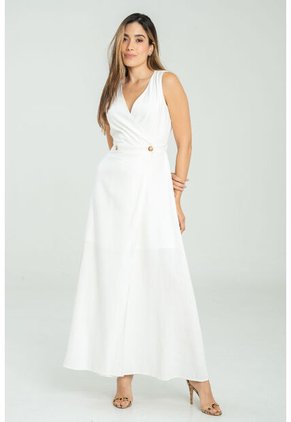 Vestido Becca Blanco Ragged Pf11511385