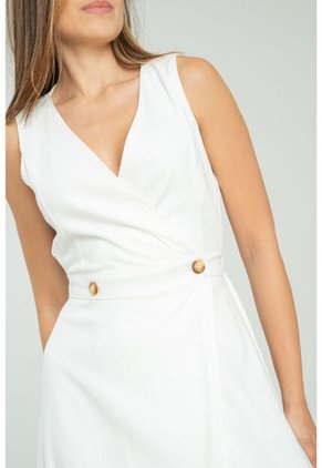 Vestido Becca Blanco Ragged Pf11511385