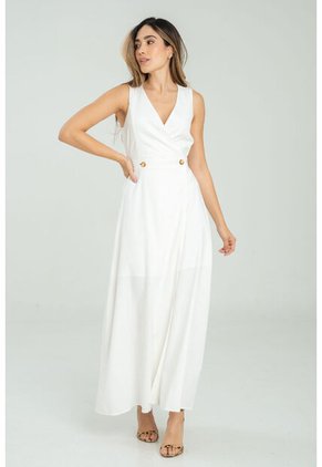 Vestido Becca Blanco Ragged Pf11511385