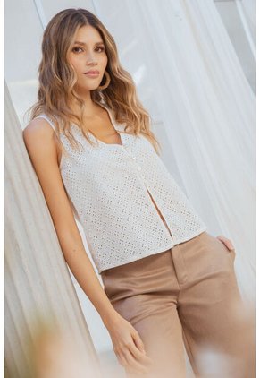 Chaleco Lowe Beige Ragged Pf11150046