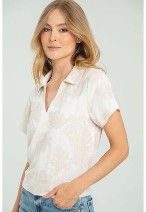 Blusa Natural Blanco Ragged Pf11113024
