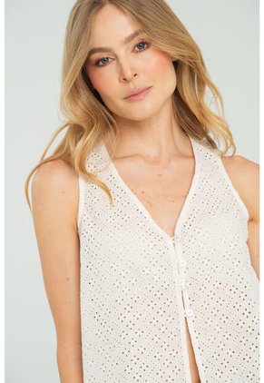 Chaleco Lowe Beige Ragged Pf11150046