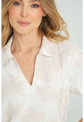 Blusa Natural Blanco Ragged Pf11113024