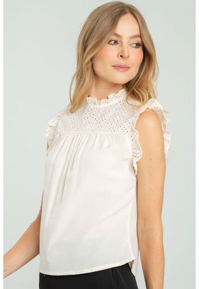 Blusa Emelie Beige Ragged Pf11113000