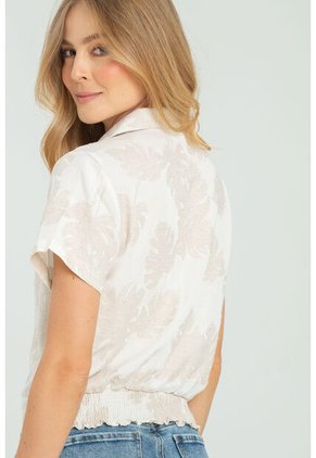 Blusa Natural Blanco Ragged Pf11113024