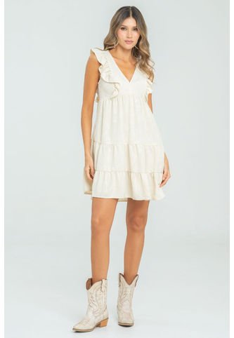 Vestido Sugar Beige Ragged Pf11511322 Ragged