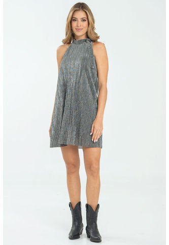 Vestido Corto Moon Plateado Ragged Pf12510415 Ragged