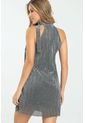 Vestido Corto Moon Plateado Ragged Pf12510415 de Ragged
