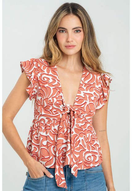 Blusa Samantha Rojo Ragged Pf11112958