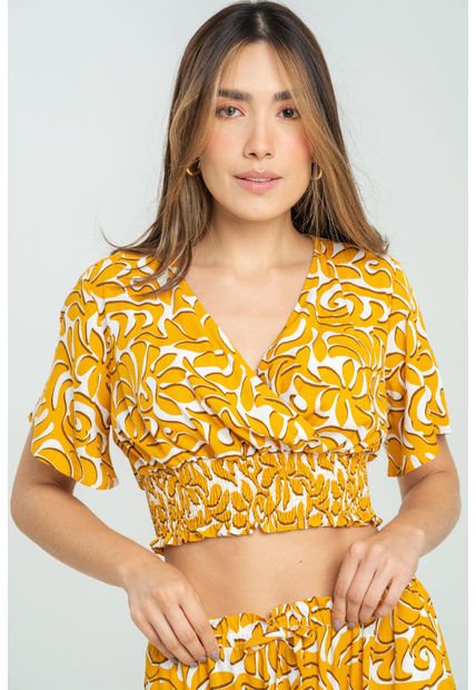 Blusa Macondo Amarillo Ragged Pf11112959