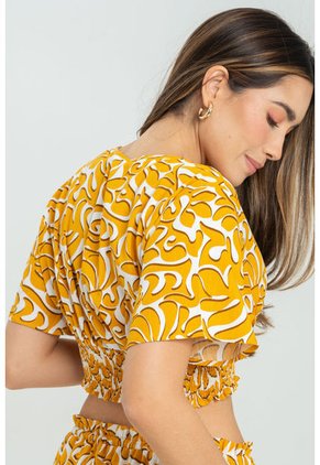 Blusa Macondo Amarillo Ragged Pf11112959