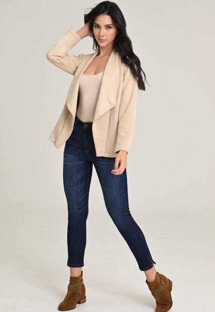 Chaqueta Suede Beige Ragged Pf11130254