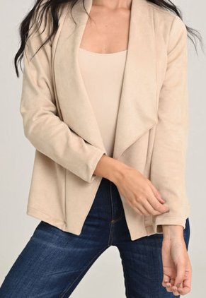 Chaqueta Suede Beige Ragged Pf11130254
