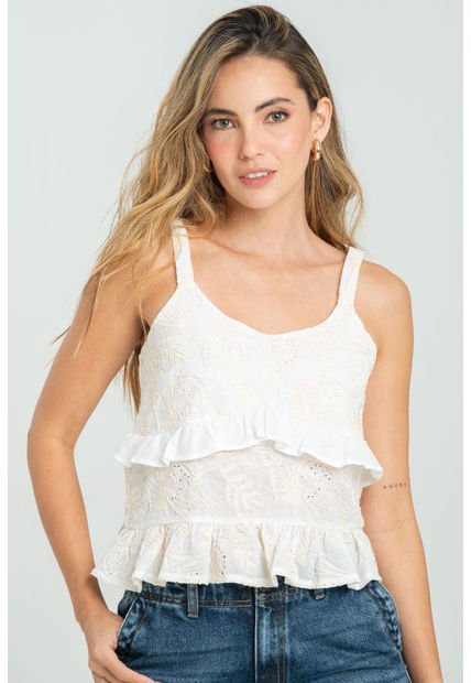 Blusa Summer Blanco Ragged Pf11112922