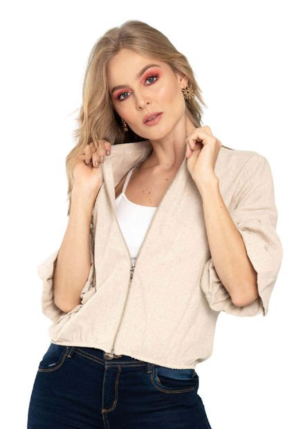 Chaqueta Lino Allure Beige Ragged Pf11130234