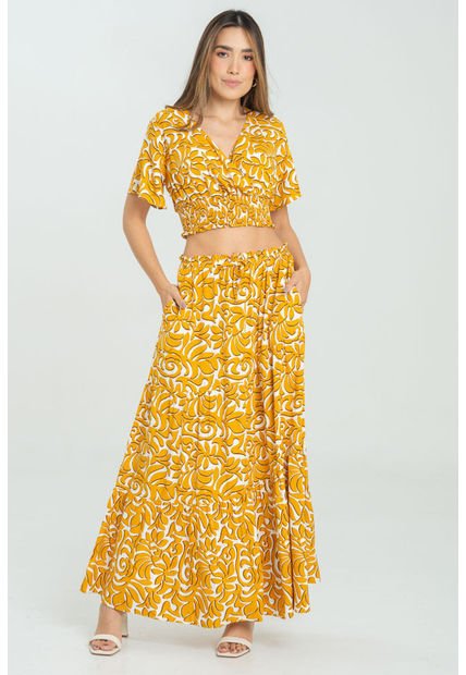 Falda Sam Amarillo Ragged Pf11320504