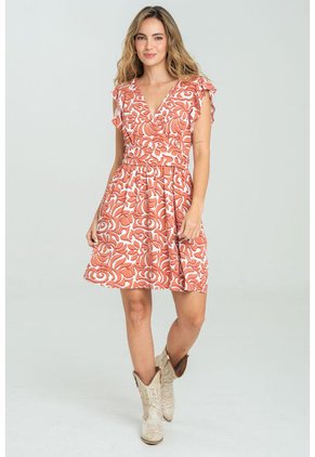 Vestido Nia Rojo Ragged Pf11511379