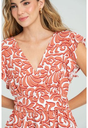 Vestido Nia Rojo Ragged Pf11511379